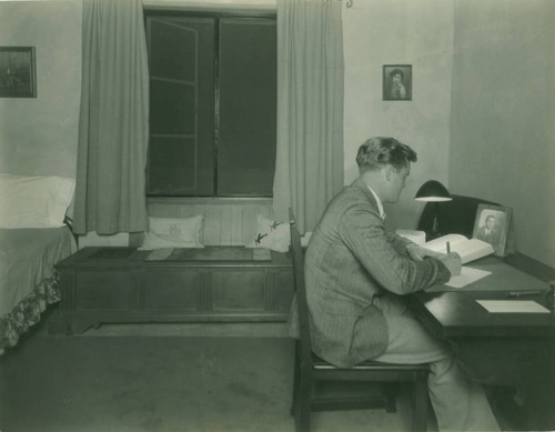 Dorm room inside Smiley Hall, Pomona College