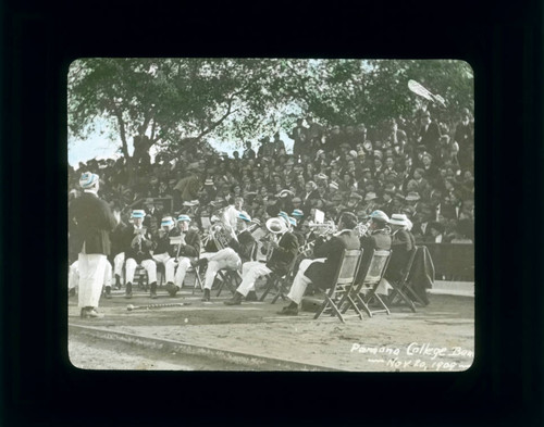 Band at game, Pomona College