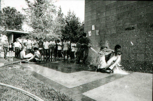 Hosing off, Harvey Mudd College