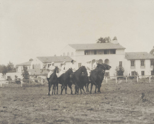 Students on horseback, Scripps College