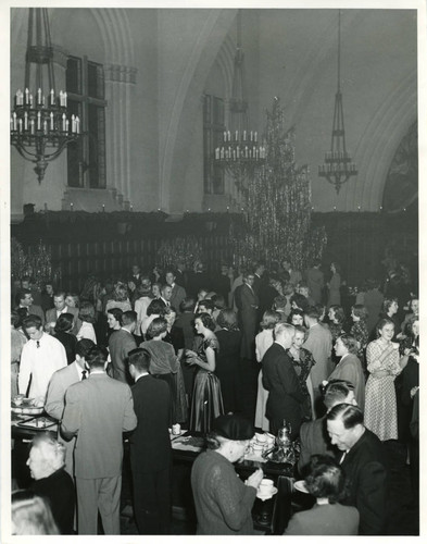 Christmas banquet at Frary Dining Hall, Pomona College