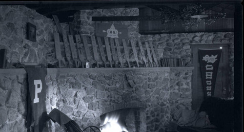 Interior of Phi Delta cabin, Pomona College