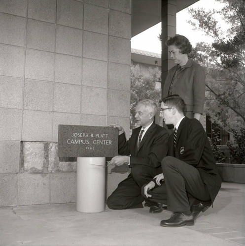 Platt Campus Center cornerstone laying ceremony, Harvey Mudd College