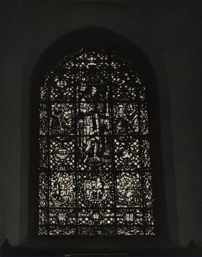 Gutenberg Window of Denison Library, Scripps College