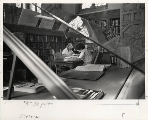 Students studying in Denison Library, Scripps College