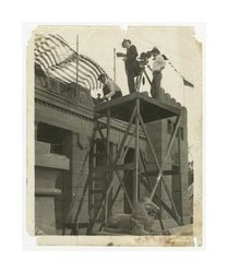 Salome: director J. Gordon Edwards and John W. Boyle on a shooting scaffold, 1918