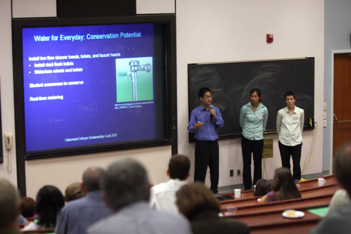 Trevin Murakami, Corina Tom, and Herbie Huff present at Sustainability Presentations Day 2007