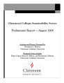 Claremont Colleges sustainability survey, preliminary report, August 2008