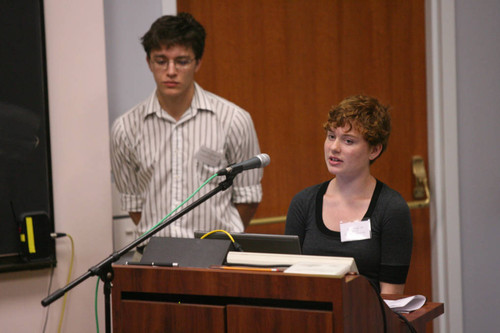 Sam Brunswick and Rose Haag at Sustainability Presentations Day 2007