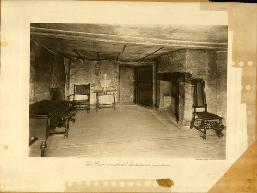 The room in which Shakespeare was born