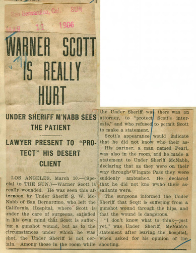 Warner Scott is really hurt