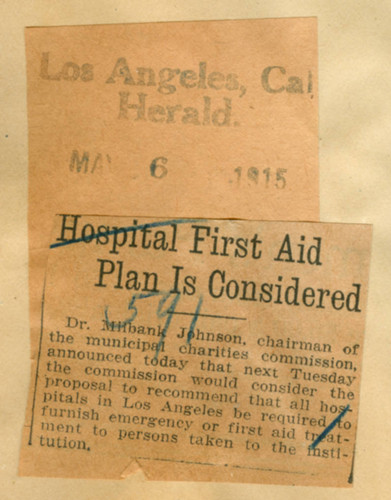 Hospital first aid plan is considered