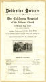 Dedication services of the California Hospital of the Lutheran Church