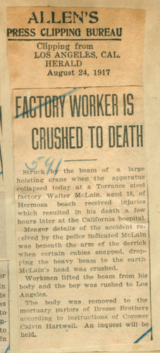 Factory worker is crushed to death