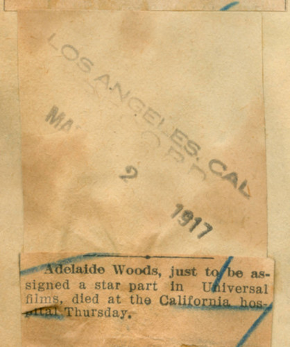 Adelaide Woods dies