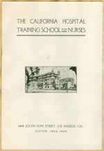 California Hospital Training School for Nurses brochure