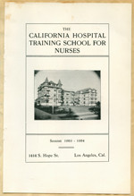 California Hospital Training School for Nurses brochure