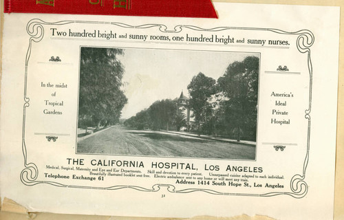 California Hospital advertisement