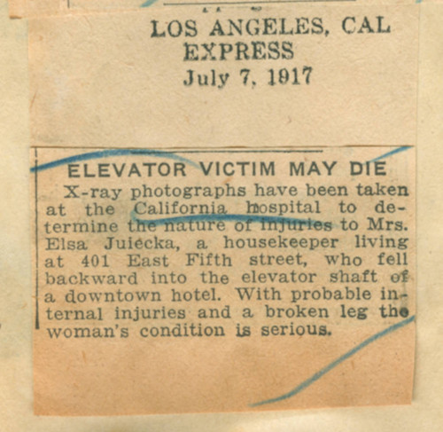 Elevator victim may die