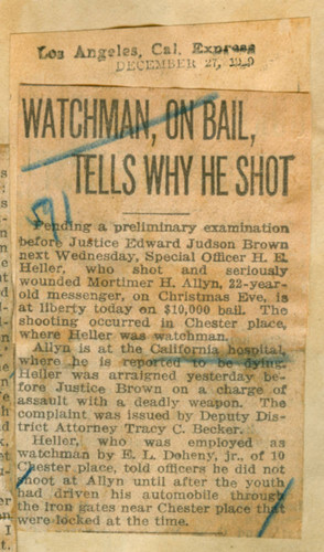 Watchman, on bail, tells why he shot