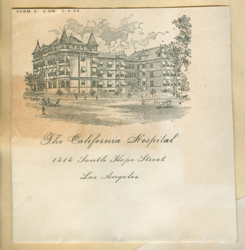 California Hospital envelope