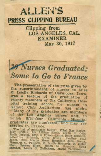 Twenty nurses graduated, some to go to France