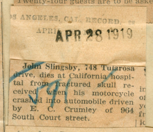 John Slingsby dies