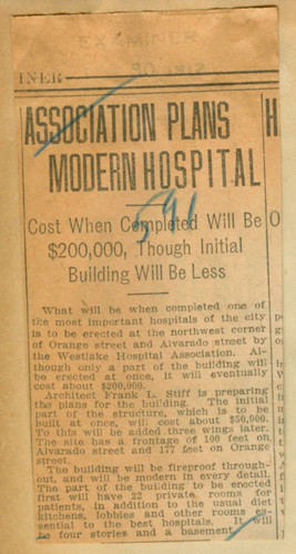 Association plans modern hospital