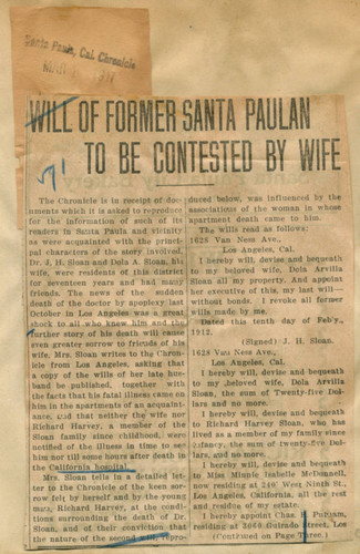 Will of former Santa Paulan to be contested by wife