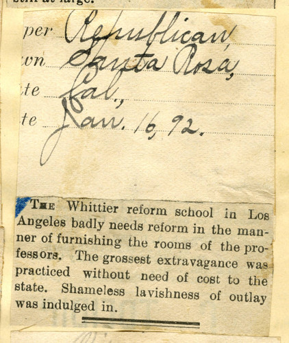 Whittier reform school