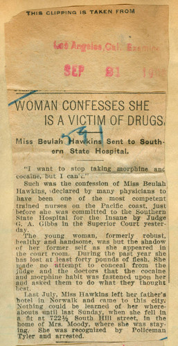 Woman confesses she is a victim of drugs