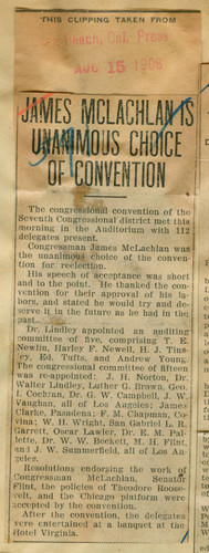 James McLachlan is unanimous choice of convention