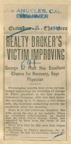 Realty broker's victim improving