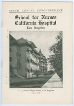 California Hospital Training School for Nurses brochure