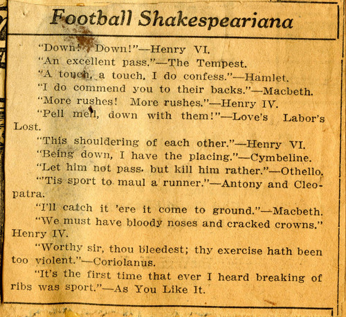 Football Shakespeariana