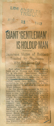 Giant 'gentleman' is holdup man