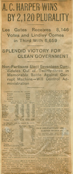 A. C. Harper wins by 2,120 plurality