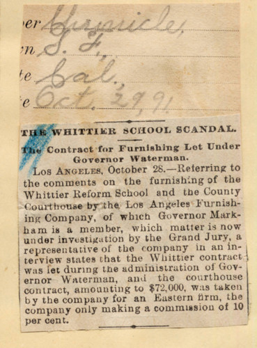 The Whittier school scandal