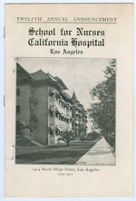 California Hospital Training School for Nurses brochure