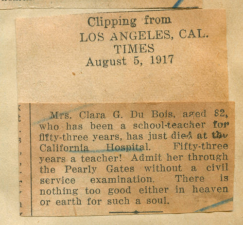 Clara Du Bois has died
