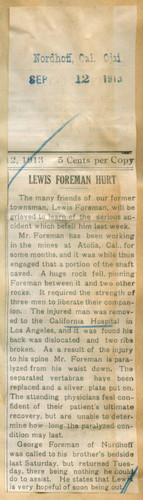 Lewis Foreman hurt