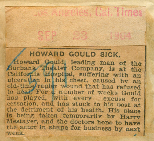 Howard Gould sick