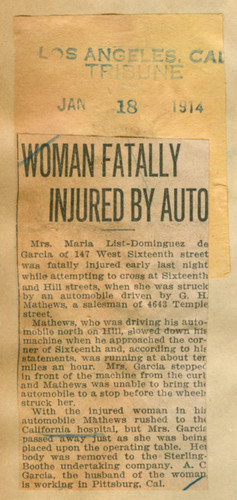 Woman fatally injured by auto