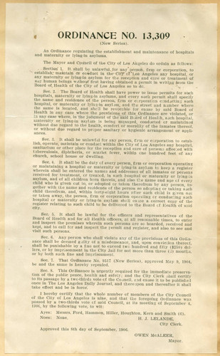 Ordinance No. 13,309