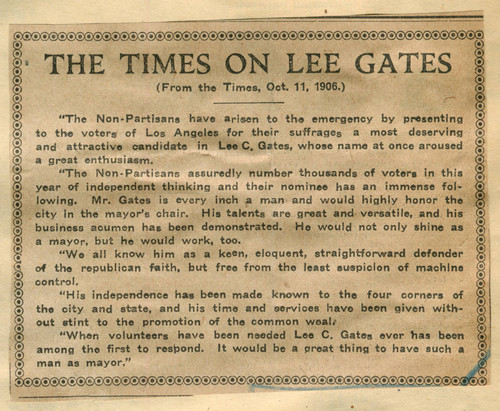 The Times on Lee Gates