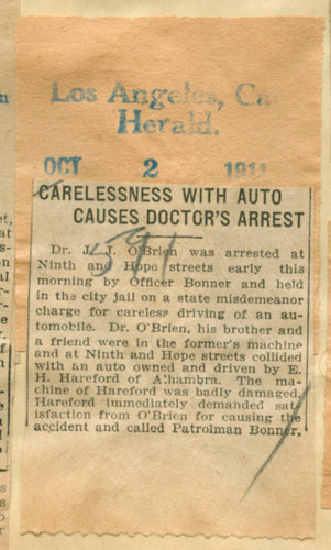 Carelessness with auto causes doctor's unrest