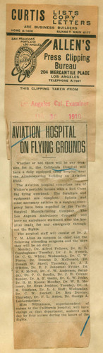 Aviation hospital on flying grounds