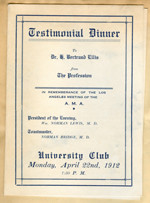 Testimonial Dinner for Dr. G. Bertrand Ellis