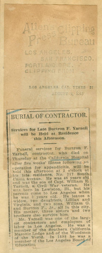 Burial of contractor