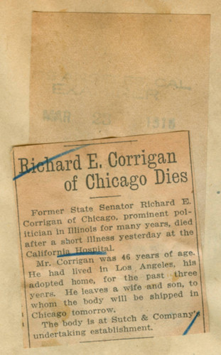 Richard E. Corrigan of Chicago dies